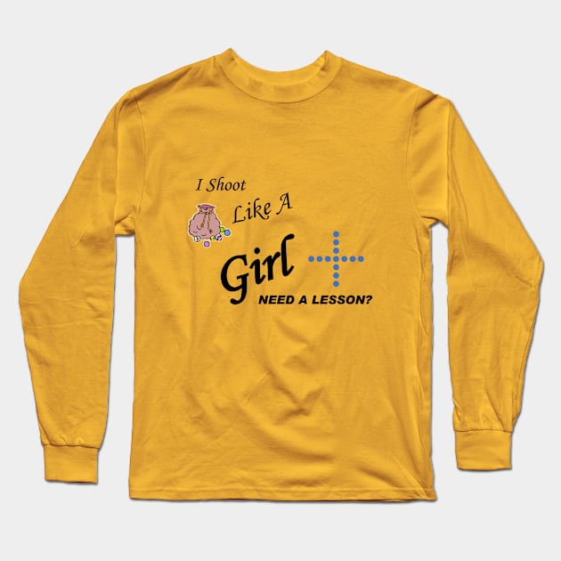 Marbles - Shoot like a Girl Long Sleeve T-Shirt by gran_p1